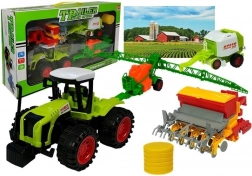 Set agricolo divertente con trattore, irroratrice e pressa