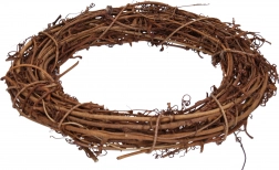 Ghirlanda decorativa in rattan con diametro di 20 cm