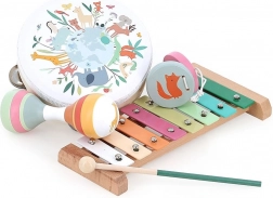 Set musicale in legno animali del mondo di Vilac di Sarah Betz