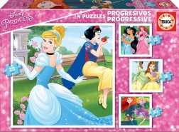 Educa puzzle Disney principesse 4 in 1 per bambini (12–25 pezzi)