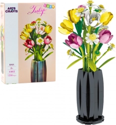 Set di costruzione bouquet di tulipani in vaso 1250 pezzi