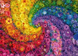 Puzzle Colori vorticosi in fiore 2000 pezzi