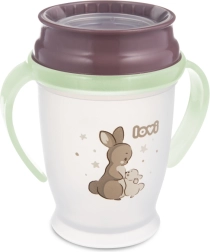 Tazza 360° con manici luminosi LOVI Night & Day 250 ml – per bambine