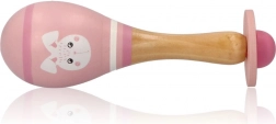 Maracas in legno – coniglietto rosa