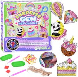 Calendario dell’Avvento creativo con pittura a diamanti – ciondoli