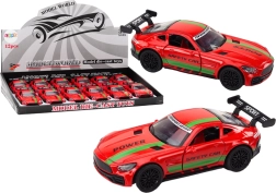 Auto sportiva 1:32 Figurina Spoiler metallico rosso suoni