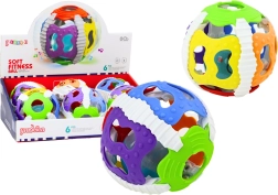 Palla sensoriale per neonati, in gomma, con luci e suoni, colorata