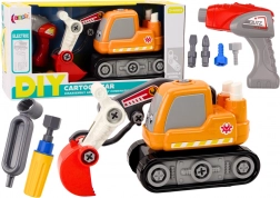 Escavatore cingolato arancione per bambini da montare