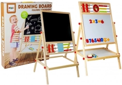 Orologio in legno con lavagna a gesso e magnete