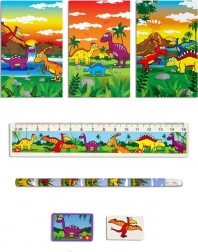 Set di cancelleria con tema dinosauri