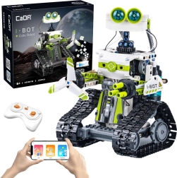 Set di costruzione CaDA I.BOT Code Robot RC con LED, programmazione e controllo duale, 434 pezzi