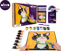 Okto pittura con pasta secondo i numeri – gatto 29 × 29 cm