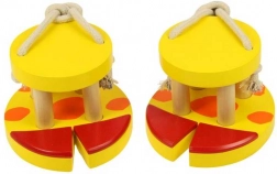 Trampoliere in legno a forma di giraffa per bambini Bigjigs Toys