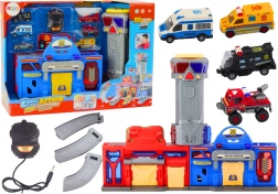 Stazione dei vigili del fuoco e della polizia con veicoli - City Action