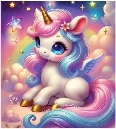 Puzzle in legno Sogni magici di unicorni WOODEN CITY, 20 pezzi