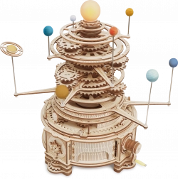 Modello meccanico in legno del sistema solare ROKR Orrery puzzle 3D