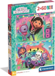 Puzzle Casetta magica di Gabby: Gioisci con noi 2x60 pezzi