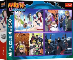 Trefl Puzzle Naruto Shippuden: Avventure di Naruto Uzumaki 4x250 pezzi