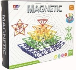 Set di costruzioni magnetiche 250 pezzi plastica e metallo