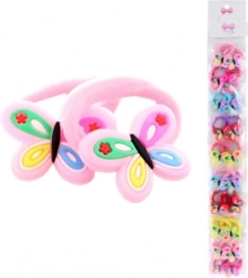 Elastici per capelli con farfalle, 2 pz (confezione da 10)