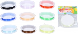 Cordino elastico colorato per perline 0,6 mm, 7 m (9 colori)