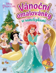Libro da colorare di Natale con adesivi DISNEY Principesse