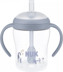 Biberon per l’apprendimento NUK Perfect Match con cannuccia in silicone 150 ml, pinguino