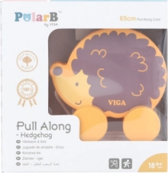 Giocattolo a traino in legno a forma di riccio