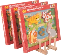 Bigjigs Toys supporto in legno per puzzle
