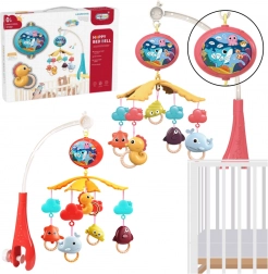 Giostrina per culla con proiettore e telecomando – rossa