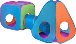 Tenda per bambini 3 in 1 con tunnel BABY MIX arancione‑blu
