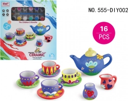 set da tè in ceramica da dipingere per bambini