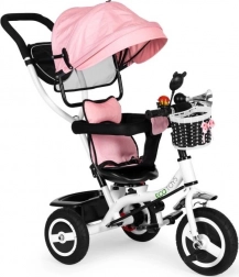 Triciclo per bambini con tettoia girevole ECOTOYS rosa