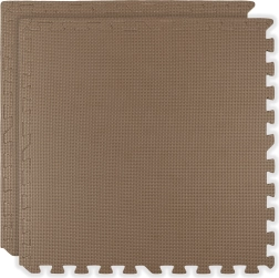 Morbido tappetino in schiuma HUMBI 120 × 60 cm, grandi puzzle in schiuma impermeabili, beige scuro cappuccino, 2 pz