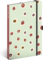 NOTIQUE taccuino a righe 13 × 21 cm con elastico e tasca