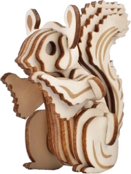 Woodcraft puzzle 3D in legno – scoiattolo
