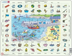 Puzzle Larsen Inglese - Al mare con 70 pezzi