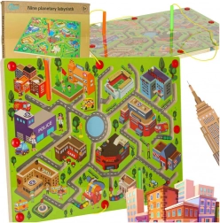 Gioco magnetico in legno Labirinto Grande Città per due giocatori