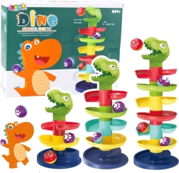 Torre scivolo con palline e testa di dinosauro