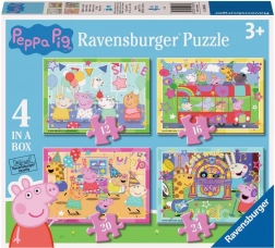 Puzzle Peppa Pig alla festa 4 in 1