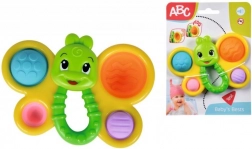 sonaglio a farfalla per neonati con imbottiture morbide e manico