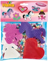 Perline da stirare HAMA Midi – 3000 pz e 4 basi