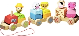 Trenino in legno con animaletti