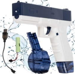 Pistola ad acqua elettrica con sparo automatico, ricarica USB e due serbatoi