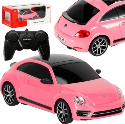 Auto da corsa radiocomandato Rastar Volkswagen Beetle rosa