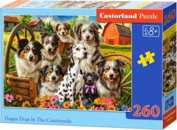 Puzzle 260 pezzi Happy Dogs in the Countryside