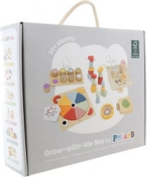 POLARB box educativo in legno GROW-WITH-ME 36+ mesi