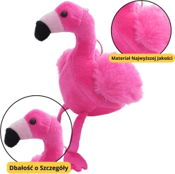 Portachiavi in peluche flamingo rosa 12 cm
