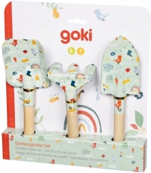 goki set da giardinaggio per bambini primavera, 3 pz