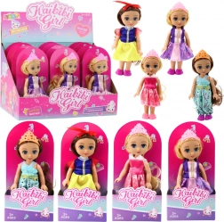 Mini bambola principesca con corona 17 cm